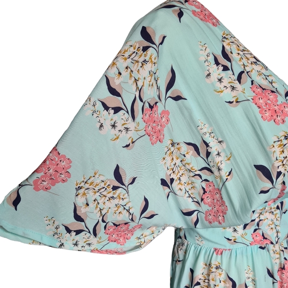 Zen Garden Size L Boho Floral Pastel Blur & Pink Summer Playsuit - Picture 6 of 11